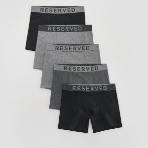 Reserved - Sada 5 boxerek long - tmavě šedá - 006ES-90X