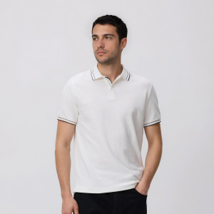 Reserved - MEN`S POLO - krémová - 024HM-01X