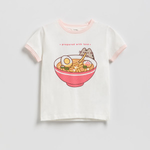 Reserved - Tričko Pusheen - krémová - 042HU-01X