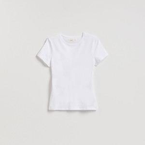 Reserved - Tričko slim fit - bílá - 166HT-00X