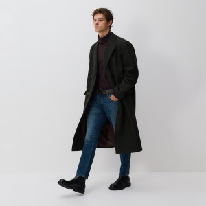 Reserved - Džíny slim se sepraným efektem - indigo jeans - 189GT-57J