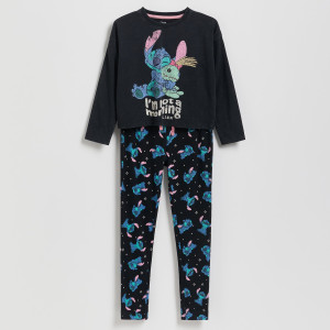 Reserved - Dvoudílné pyžamo Lilo & Stitch - tmavě šedá - 211GE-90X