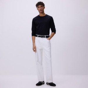 Reserved - Džíny loose fit - krémová - 2149W-01J