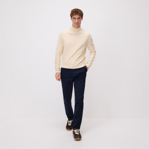 Reserved - Bavlněné kalhoty chino slim - tmavomodrá - 254BK-59X