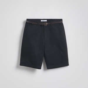 Reserved - Kraťasy chino s páskem - černý - 277BV-99X
