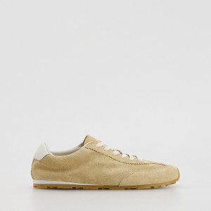 Reserved - Sneakersy z ovčí kůže - světle žlutá - 410ID-10X