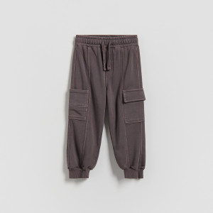 Reserved - Kalhoty jogger cargo - tmavě fialová - 506HK-49X