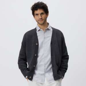 Reserved - Košile slim fit s vysokým podílem bavlny - světle šedá - 533HT-09X