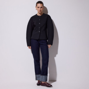 Reserved - Džíny straight fit - tmavomodrá - 562GE-59J