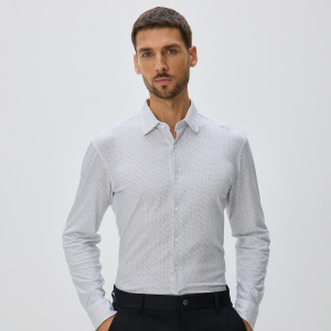 Reserved - Košile slim fit s vysokým podílem bavlny - bílá - 579EF-00X