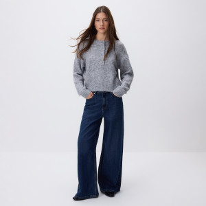 Reserved - Džíny wide leg - tmavomodrá - 640HF-59J
