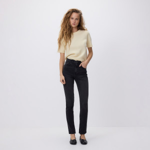 Reserved - Slim fit džíny s vysokým pasem - černý - 713IR-99J