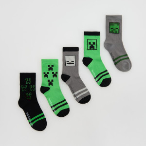 Reserved - Ponožky Minecraft 5 pack - tmavě zelená - 755IG-79X