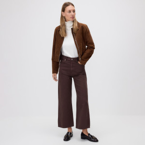 Reserved - Džíny culottes - dark grey jeans - 756FZ-89J