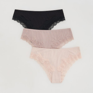 Reserved - LADIES` BRIEFS MULTI - černý - 756HQ-99X