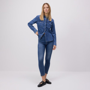Reserved - Džíny slim push up - tmavomodrá - 8434B-59J