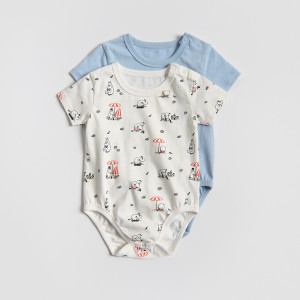 Reserved - Bavlněné body Mumínci 2 pack - bleděmodrá - 8984Q-05X