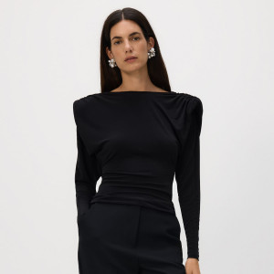 Reserved - LADIES` TROUSERS - černý - 956HF-99X