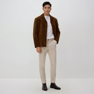 Reserved - Kalhoty chino slim fit - béžová - RH028-08X