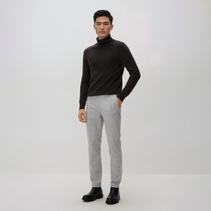 Reserved - Kalhoty chino slim fit - světle šedá - RH028-09P