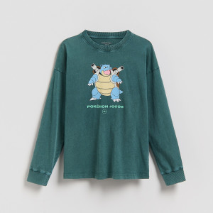 Reserved - Pokémon hosszú ujjú póló - sötéttürkiz - 047II-69X