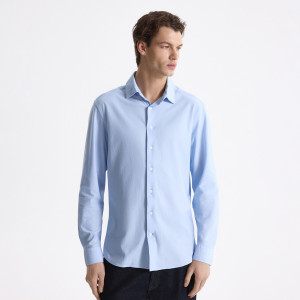Reserved - Pamutban gazdag slim fit ing - halványkék - 120GT-05X