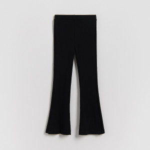 Reserved - Bordázott trapéz leggings - fekete - 168HN-99X