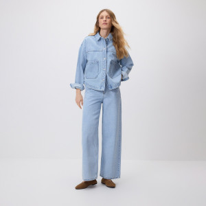 Reserved - Wide leg comfort farmer - kék - 182DT-05J