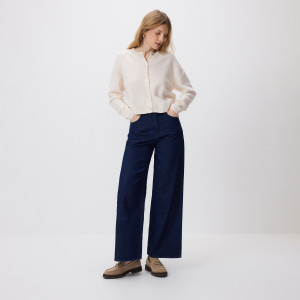 Reserved - Wide leg comfort farmer - acélkék - 182DT-95J