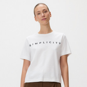 Reserved - Hímzett feliratú T-shirt - fehér - 182HT-00X
