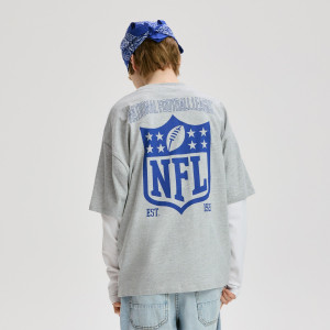 Reserved - NFL póló - világos szürke - 207IS-09M