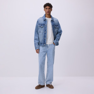 Reserved - Koptatott hatású loose farmer - kék - 2149W-05J