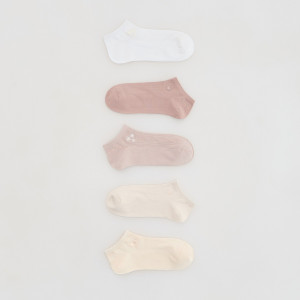 Reserved - 5 db zokni pamuttal - pasztellpink - 234HQ-03X