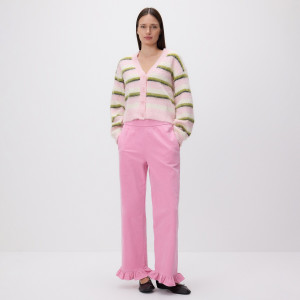 Reserved - Nadrág fodrokkal - pasztellpink - 252IW-03X
