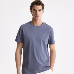 Reserved - Slim fit, mercerezett pamutban gazdag T-shirt - antracitszürke - 284FP-86X
