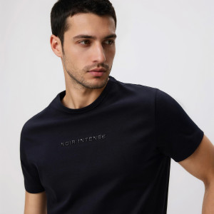 Reserved - Nyomott mintás slim fit T-shirt - fekete - 307FP-99X