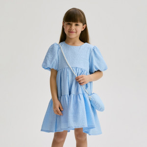 Reserved - GIRLS` DRESS & BAG - halványkék - 320IB-05X