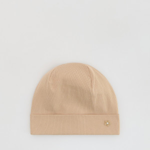 Reserved - Beanie sapka rátéttel - bézs - 351IL-08X