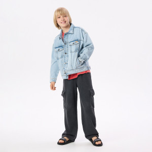 Reserved - Pamut jogger nadrág - fekete - 420HK-99X