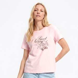 Reserved - Mintás póló - pasztellpink - 421HT-03X