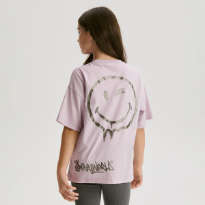 Reserved - SmileyWorld® póló - levendula - 473FT-04X