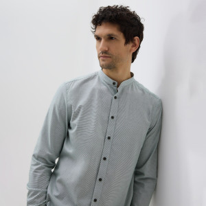 Reserved - Slim fit ing álló gallérral - zöld - 536HT-77X