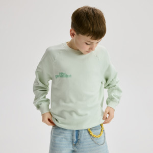 Reserved - Koptatott hatású oversized melegítőfelső - halványtürkiz - 577HR-06X