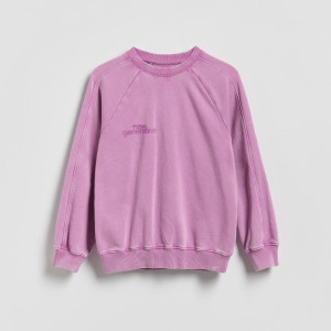 Reserved - Koptatott hatású oversized melegítőfelső - fuksziaszínű - 577HR-43X