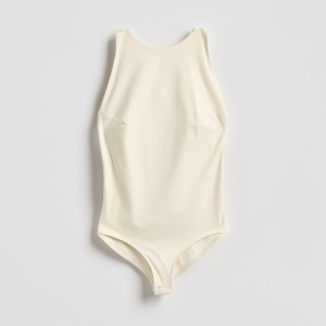 Reserved - Sima slim fit body - krémszínű - 585JS-01X