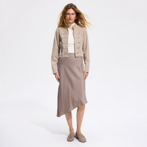 Reserved - LADIES` SKIRT - bézs - 641KS-80X
