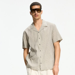 Reserved - Mintás regular fit ing - füstszínű - 671HT-85P