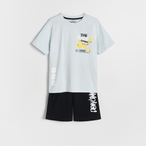 Reserved - Pokémon kétrészes pizsamaszett - halványkék - 701CY-05X