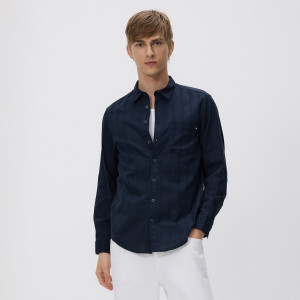 Reserved - Regular fit pamuting - tengerészkék - 701IE-59X