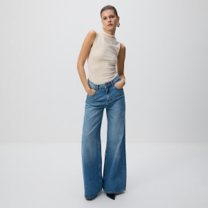 Reserved - Wide leg farmer - kék - 703IR-55J